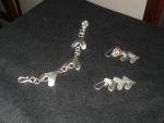 JUEGO ZARCILLO Y PULSERA EN PLATA MAYERLING
